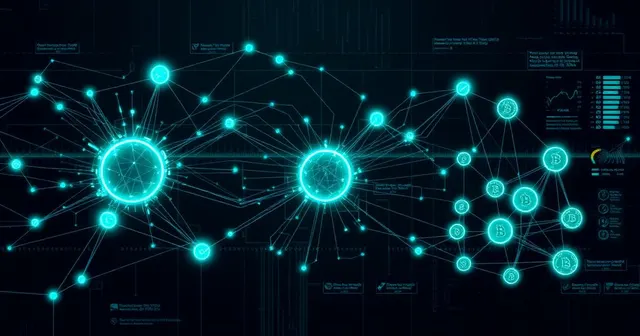 Blockchain network visualization showing whale wallet transaction flows, smart money accumulation patterns, and on-chain trading analysis with proven high-performance crypto trading strategies